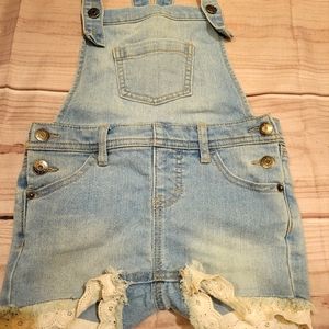 Cat & Jack denim short overalls sz 4/5
